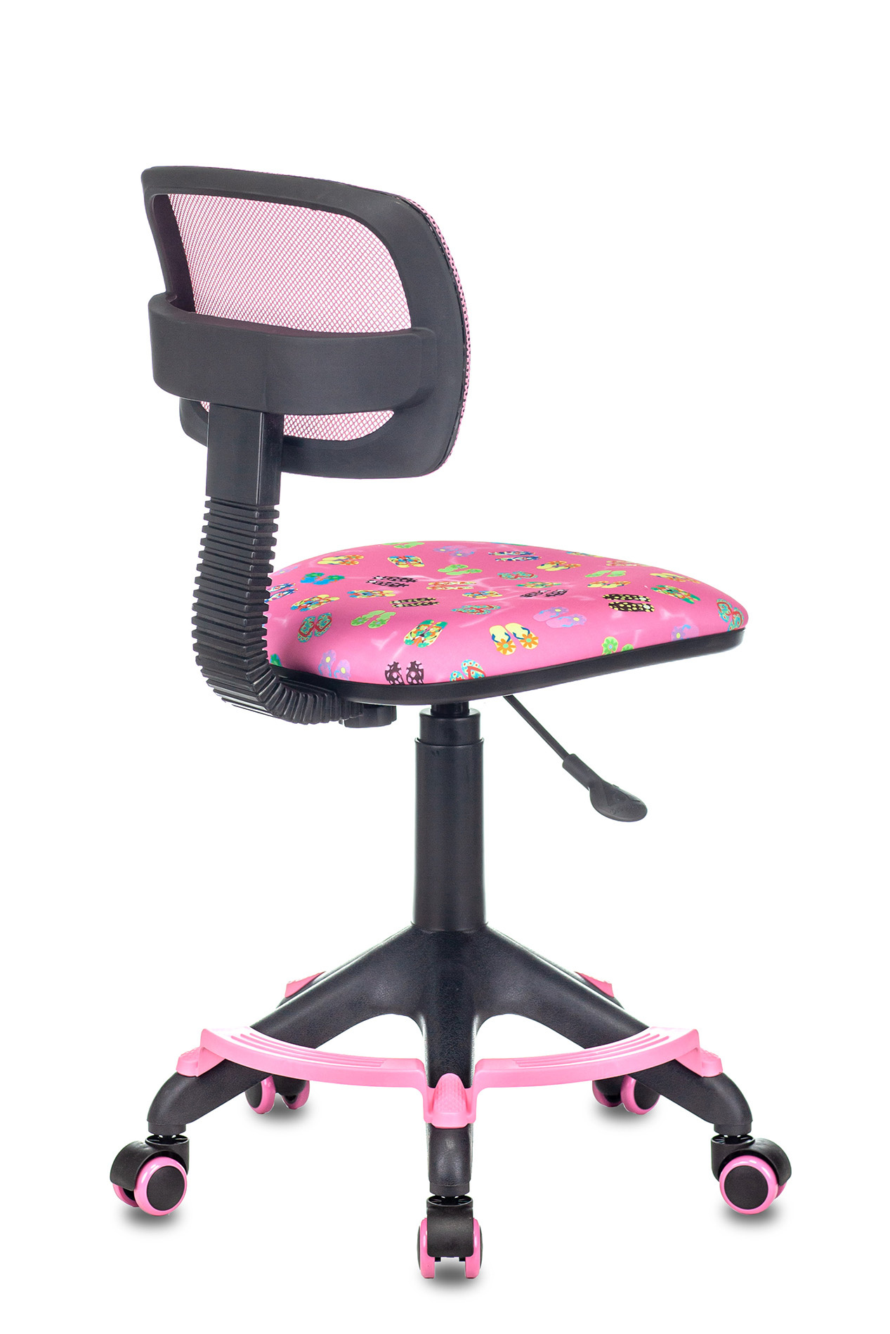 Кресло детское Бюрократ CH-299-F, обивка: сетка/ткань, цвет: розовый, рисунок сланцы (CH-299-F/PK/FLIPFLOP) от магазина Buro.store