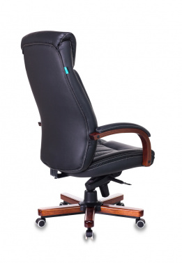 Кресло руководителя Бюрократ T-9922WALNUT, обивка: кожа, цвет: черный (T-9922WALNUT/BLACK)