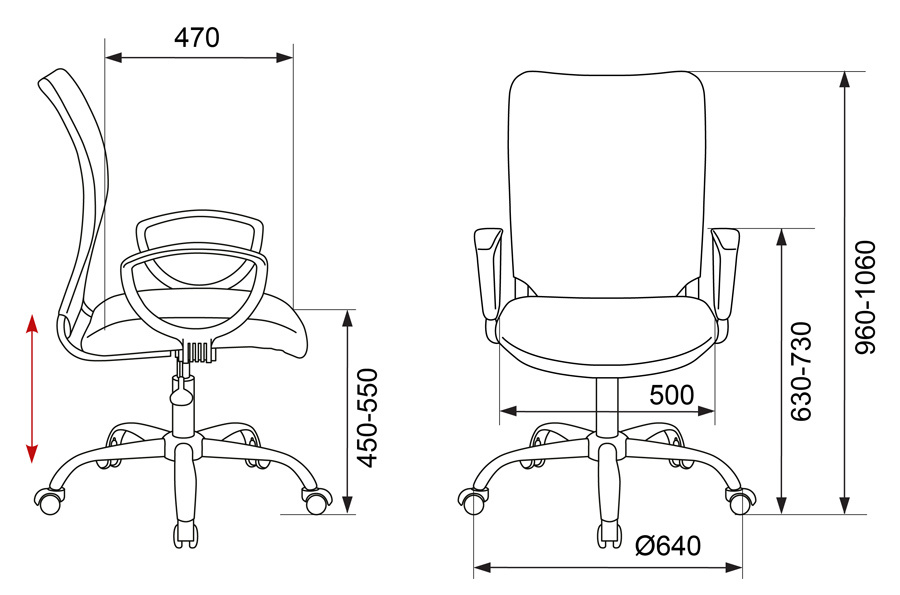 Кресло Бюрократ CH-599AXSL, обивка: сетка/ткань, цвет: серый/черный TW-11 (CH-599AXSL/32G/TW-11) от магазина Buro.store