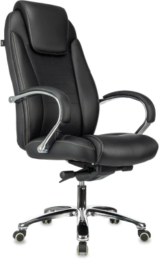 Кресло руководителя Бюрократ T-9923SL, обивка: кожа, цвет: черный (T-9923SL/BLACK)