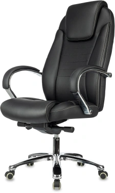 Кресло руководителя Бюрократ T-9923SL, обивка: кожа, цвет: черный (T-9923SL/BLACK)