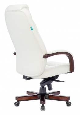 Кресло руководителя Бюрократ T-9923WALNUT, обивка: кожа, цвет: слоновая кость (T-9923WALNUT/IVORY)