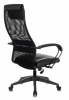 Кресло руководителя Бюрократ CH-608, обивка: эко.кожа/сетка, цвет: черный/черный TW-11 (CH-608/BLACK)