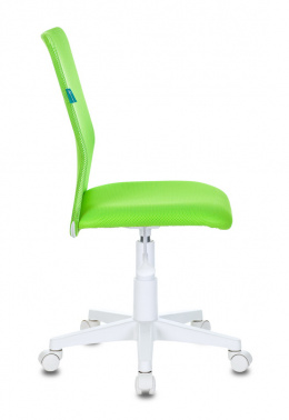 Кресло детское Бюрократ KD-9, обивка: сетка/ткань, цвет: салатовый TW-18 (KD-9/WH/TW-18)