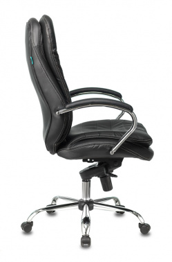 Кресло руководителя Бюрократ T-9950, обивка: кожа, цвет: черный (T-9950/BLACK)