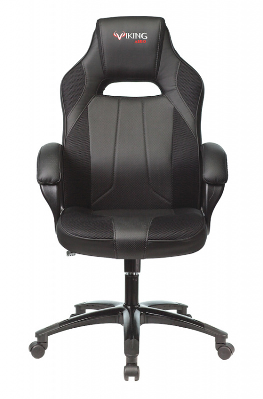 Кресло игровое Zombie VIKING 2 AERO, обивка: эко.кожа/ткань, цвет: черный (VIKING 2 AERO BLACK) от магазина Buro.store