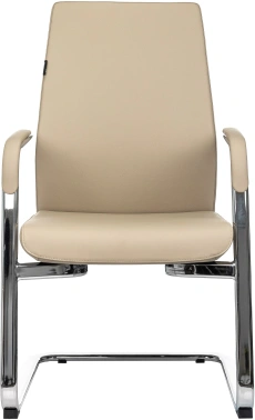 Кресло Бюрократ _JONS-LOW-V, обивка: кожа, цвет: бежевый (_JONS-LOW-V/BEIGE)