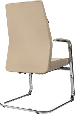 Кресло Бюрократ _JONS-LOW-V, обивка: кожа, цвет: бежевый (_JONS-LOW-V/BEIGE)