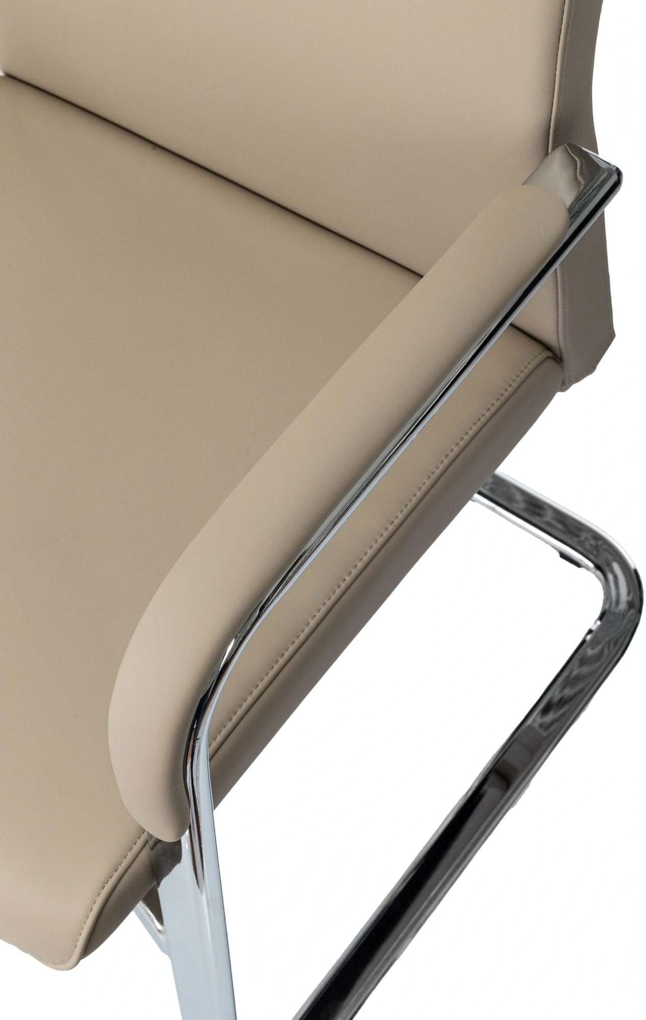 Кресло Бюрократ _JONS-LOW-V, обивка: кожа, цвет: бежевый (_JONS-LOW-V/BEIGE) от магазина Buro.store