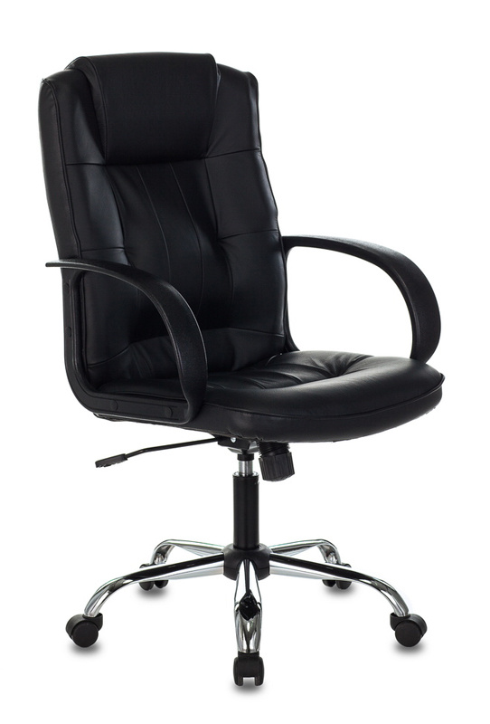 Кресло руководителя Бюрократ T-800N, обивка: кожа, цвет: черный (T-800N/BLACK) от магазина Buro.store