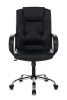 Кресло руководителя Бюрократ T-800N, обивка: кожа, цвет: черный (T-800N/BLACK)