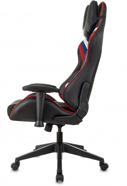 Кресло игровое Zombie VIKING 4 AERO, обивка: ткань/экокожа, цвет: белый/синий/красный (VIKING 4 AERO RUS)