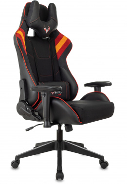 Кресло игровое Zombie VIKING 4 AERO, обивка: ткань/экокожа, цвет: черный/красный (VIKING 4 AERO RED)