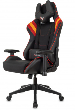 Кресло игровое Zombie VIKING 4 AERO, обивка: ткань/экокожа, цвет: черный/красный (VIKING 4 AERO RED)
