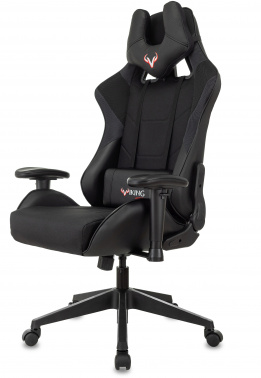 Кресло игровое Zombie VIKING 4 AERO, обивка: ткань/экокожа, цвет: черный (VIKING 4 AERO BLACK)