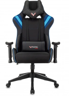 Кресло игровое Zombie VIKING 4 AERO, обивка: ткань/экокожа, цвет: черный/синий (VIKING 4 AERO BLUE)