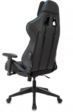 Кресло игровое Zombie VIKING 4 AERO, обивка: ткань/экокожа, цвет: черный/синий (VIKING 4 AERO BLUE)
