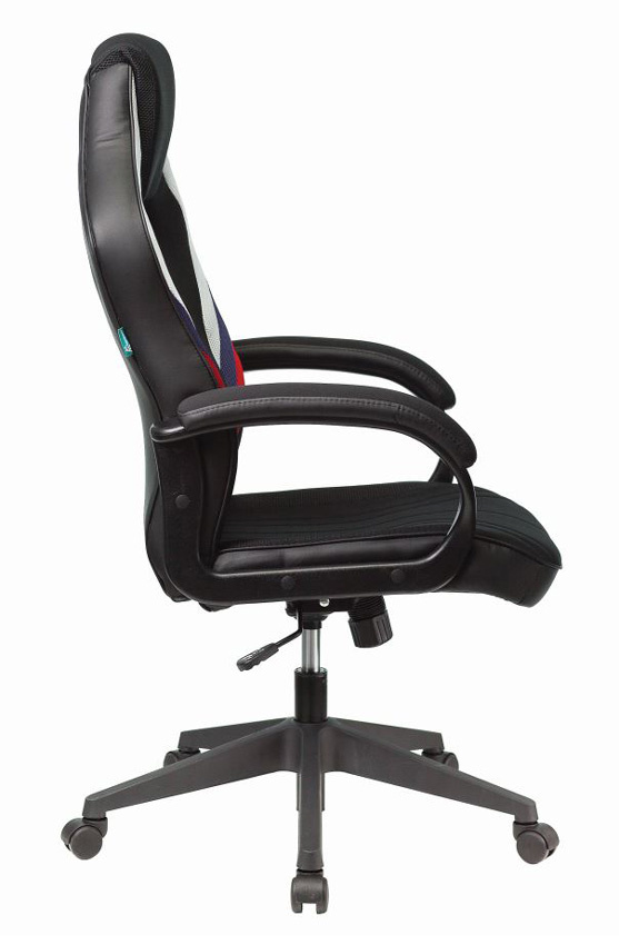 Кресло игровое Zombie VIKING 3 AERO, обивка: ткань/экокожа, цвет: белый/синий/красный/черный (VIKING 3 AERO RUS) от магазина Buro.store