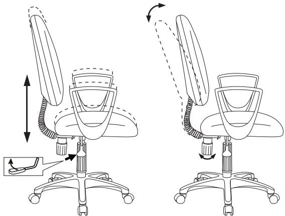 Кресло Бюрократ CH-1300N, обивка: ткань, цвет: черный/черный 3C11 (CH-1300N/3C11) от магазина Buro.store