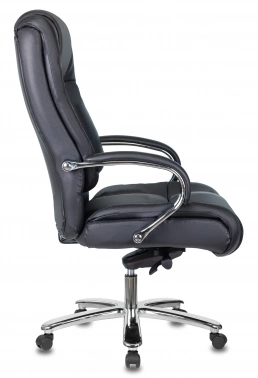 Кресло руководителя Бюрократ T-9925SL, обивка: кожа, цвет: черный (T-9925SL/BLACK)