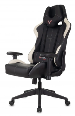 Кресло игровое Zombie VIKING 5 AERO, обивка: эко.кожа, цвет: черный/белый (VIKING 5 AERO WHITE)
