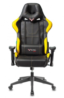 Кресло игровое Zombie VIKING 5 AERO, обивка: эко.кожа, цвет: черный/желтый (VIKING 5 AERO YELLOW)
