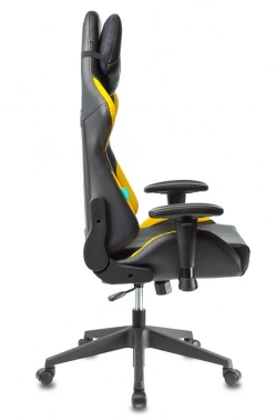 Кресло игровое Zombie VIKING 5 AERO, обивка: эко.кожа, цвет: черный/желтый (VIKING 5 AERO YELLOW)