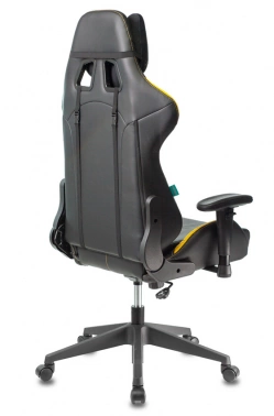 Кресло игровое Zombie VIKING 5 AERO, обивка: эко.кожа, цвет: черный/желтый (VIKING 5 AERO YELLOW)