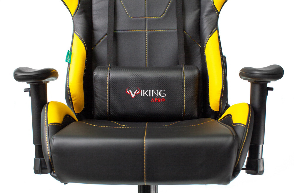 Кресло игровое Zombie VIKING 5 AERO, обивка: эко.кожа, цвет: черный/желтый (VIKING 5 AERO YELLOW) от магазина Buro.store