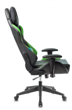 Кресло игровое Zombie VIKING 5 AERO, обивка: эко.кожа, цвет: черный/салатовый (VIKING 5 AERO LGREEN)