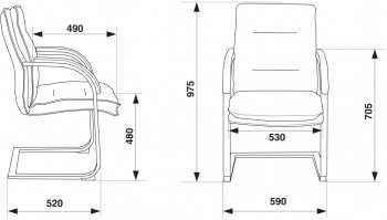 Кресло Бюрократ T-9927SL-LOW-V, обивка: кожа, цвет: слоновая кость (T-9927SL-LOW-V/IVORY)