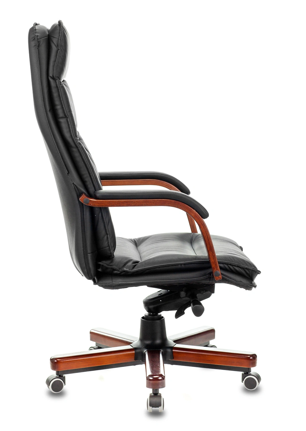 Кресло руководителя Бюрократ T-9927WALNUT, обивка: кожа, цвет: черный (T-9927WALNUT/BLACK) от магазина Buro.store