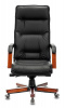 Кресло руководителя Бюрократ T-9927WALNUT, обивка: кожа, цвет: черный (T-9927WALNUT/BLACK) от магазина Buro.store