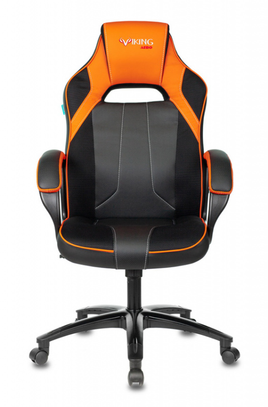 Кресло игровое Zombie VIKING 2 AERO, обивка: эко.кожа/ткань, цвет: черный/оранжевый (VIKING 2 AERO ORANGE) от магазина Buro.store