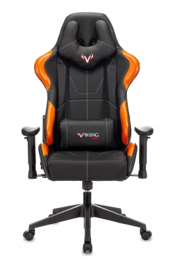 Кресло игровое Zombie VIKING 5 AERO, обивка: эко.кожа, цвет: черный/оранжевый (VIKING 5 AERO ORANGE)