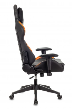 Кресло игровое Zombie VIKING 5 AERO, обивка: эко.кожа, цвет: черный/оранжевый (VIKING 5 AERO ORANGE)