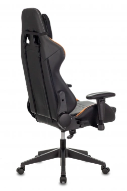 Кресло игровое Zombie VIKING 5 AERO, обивка: эко.кожа, цвет: черный/оранжевый (VIKING 5 AERO ORANGE)