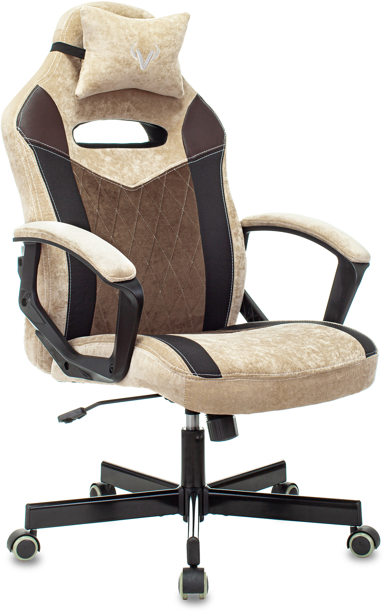 Кресло игровое Zombie VIKING 6 KNIGHT, обивка: ткань, цвет: коричневый/бежевый (VIKING 6 KNIGHT BR) от магазина Buro.store