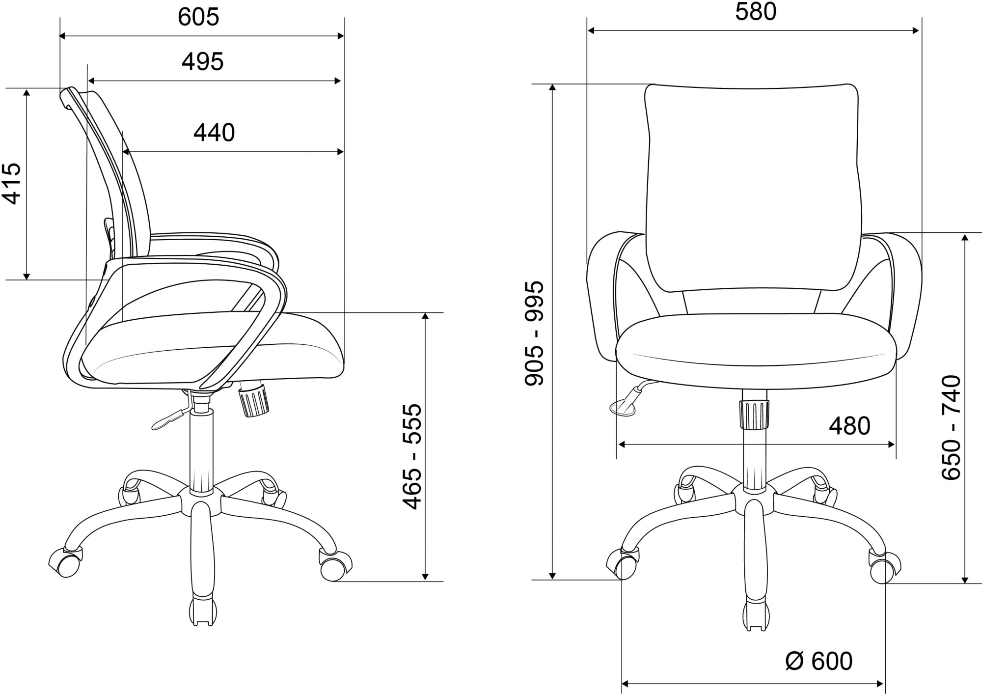 Кресло Бюрократ CH-695NSL, обивка: сетка/ткань, цвет: синий/черный TW-11 (CH-695N/SL/BL/TW-11) от магазина Buro.store