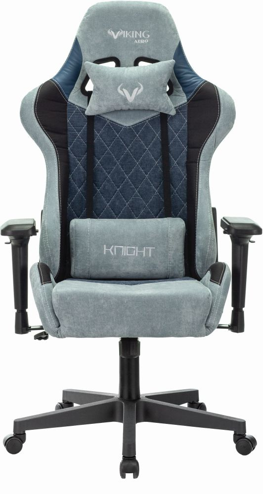 Кресло игровое Zombie VIKING 7 KNIGHT, обивка: ткань/экокожа, цвет: голубой (VIKING 7 KNIGHT BL) от магазина Buro.store