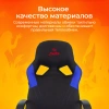 Кресло игровое Zombie RUNNER, обивка: ткань/экокожа, цвет: черный/синий (ZOMBIE RUNNER BLUE) от магазина Buro.store