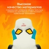 Кресло игровое Zombie RUNNER, обивка: эко.кожа, цвет: белый/голубой (ZOMBIE RUNNER WHITE) от магазина Buro.store