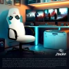 Кресло игровое Zombie RUNNER, обивка: эко.кожа, цвет: белый/голубой (ZOMBIE RUNNER WHITE) от магазина Buro.store