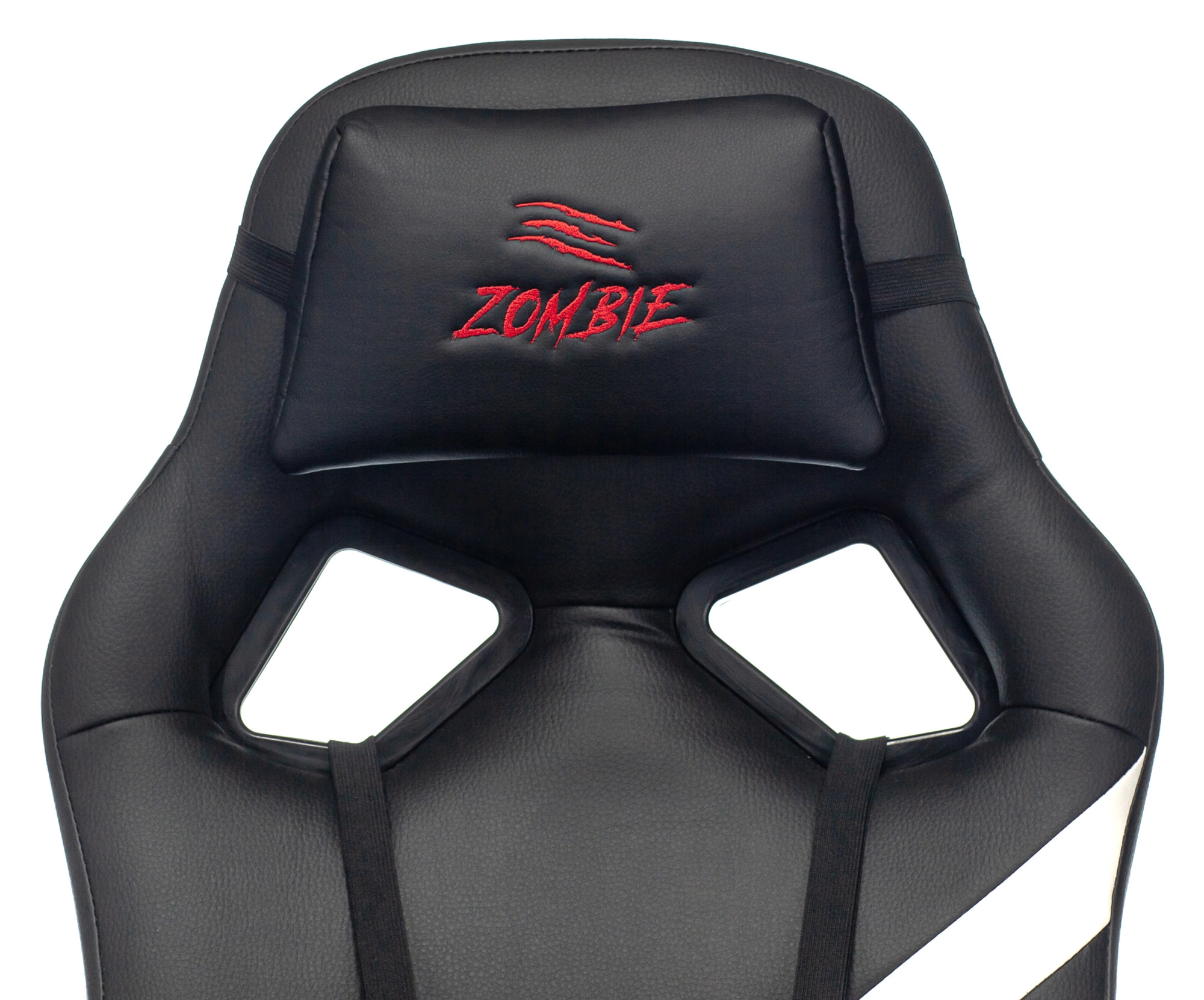 Кресло игровое Zombie DRIVER, обивка: эко.кожа, цвет: черный/белый (ZOMBIE DRIVER WH) от магазина Buro.store