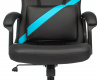 Кресло игровое Zombie DRIVER, обивка: эко.кожа, цвет: черный/голубой (ZOMBIE DRIVER LB) от магазина Buro.store