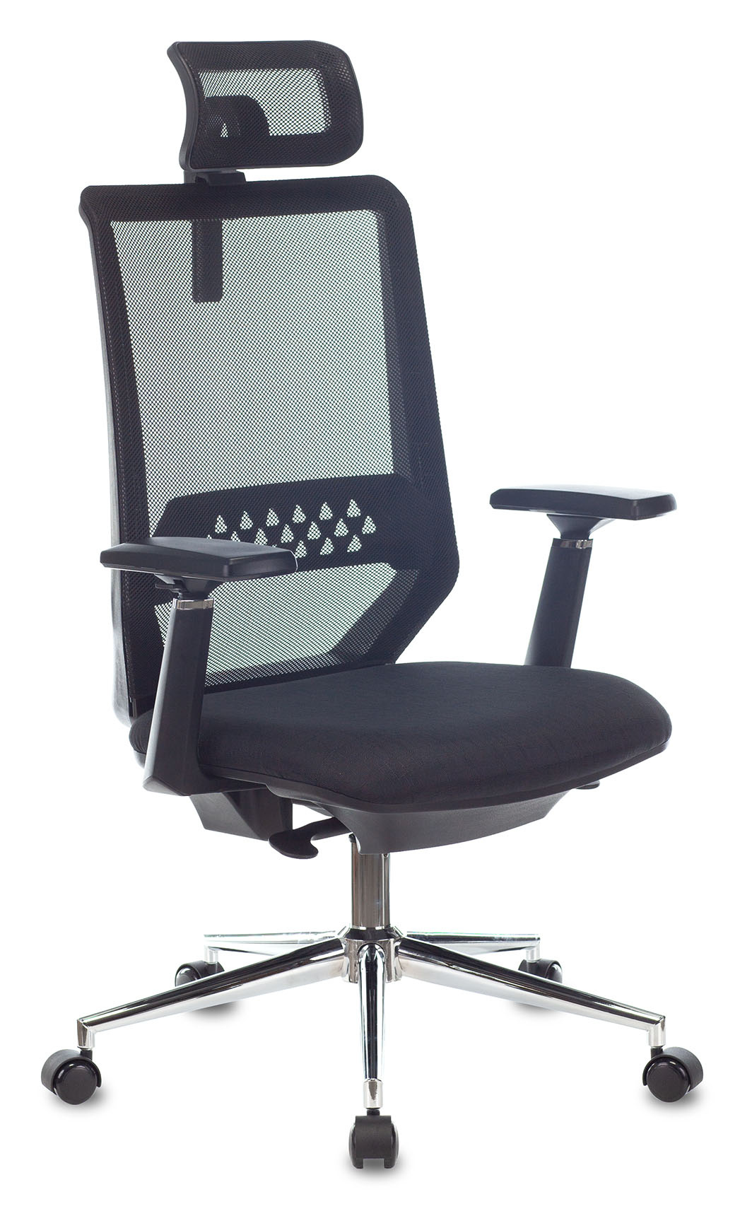 Кресло руководителя Бюрократ MC-612N-H, обивка: сетка/ткань, цвет: черный 38-418 (MC-612N-H/B/418B) от магазина Buro.store