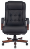 Кресло руководителя Бюрократ T-9926WALNUT, обивка: кожа, цвет: черный (T-9926WALNUT/BLACK) от магазина Buro.store