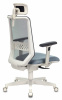 Кресло руководителя Бюрократ EXPERT, обивка: сетка/ткань, цвет: серый/голубой 38-405 (EXPERT WHITE BLUE)