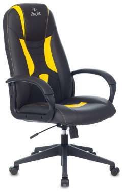 Кресло игровое Zombie 8, обивка: эко.кожа, цвет: черный/желтый (ZOMBIE 8 YELLOW)