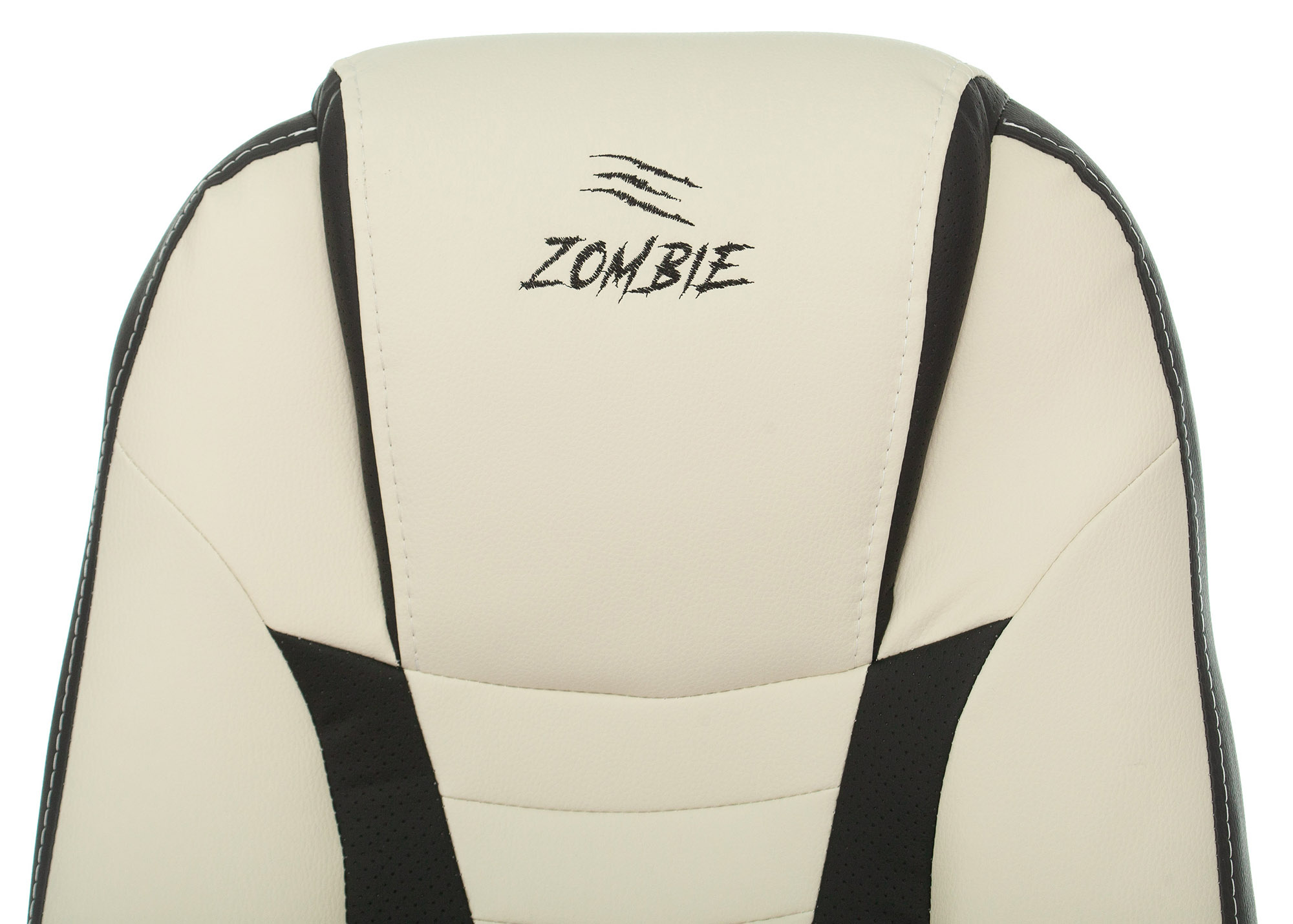Кресло игровое Zombie 8, обивка: эко.кожа, цвет: белый/черный (ZOMBIE 8 WHITE) от магазина Buro.store